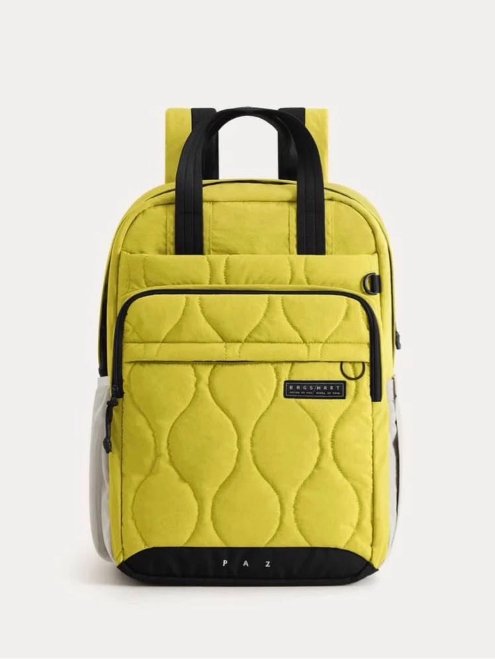 PAZ Quilted Yellow Men's Backpack with Black Accents